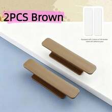 2pcs Self-Adhesive Door Handles, No-Drill Cabinet Drawer Pulls, Sticky Window Glass Sliding Door Handles, Home Kitchen Wardrobe Furniture Hardware Accessories - New Pull-out - View 9