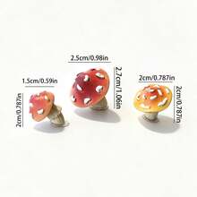 Cute Mushroom Mini Figurine, Car Dashboard Decor Ornament For Center Console, Screen, Window, Or Door Side Display - A - View 3