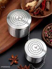 304 Stainless Steel Seasoning Ball, Tea Infuser, Brine/Spice Bag, Soup And Stew Meat Filtration Strainer - Silver - View 4