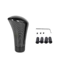 1pc Universal Car Gear Shift Knob Modification Manual Gear Shift Lever Head Carbon Fiber Color/Wooden Color 2 Styles Available - A - View 3