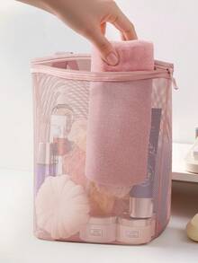 1/2/5pcs Large Waterproof Hanging Toiletry Storage Bag, Can Hold Coins And Small Items, Suitable For Home, Travel, Swimming, Gym, Dorm, Unisex Beach Storage Bag - Multicolor - View 6