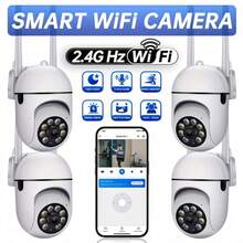 2pcs Wireless Smart Indoor Security Camera, With Color Night Vision, Alarm Function, Motion And Audio Alert System, USB Powered, 355° Horizontal Rotation And 90° Vertical Tilt, Two-Way Audio, Wi-Fi Support, App Control, Power Adapter Not Included - White - View 13