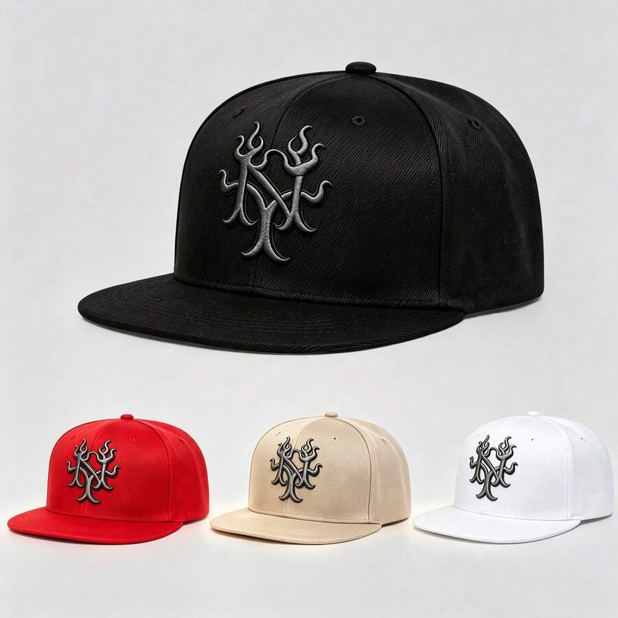 1pc Men Letter Embroidered Hip-Hop Baseball Cap - Adjustable Perfect For Hiking, Mountaineering, Travel, And Outdoor Sports
