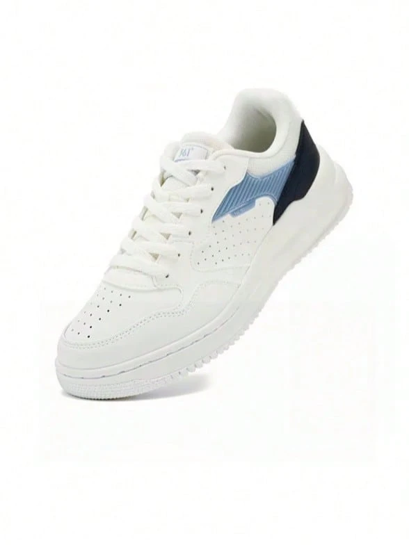 361degree New Men's Lightweight Versatile Retro Comfortable Casual Sneakers - White/Blue - View 1
