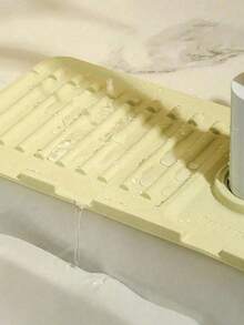 1 tấm chắn vòi nước chống bắn, chống văng, điều chỉnh được, viền hẹp, phù hợp cho bồn rửa bát và bồn rửa mặt, thiết kế thoát nước, dùng cho bồn rửa mặt, giá bát, giá bát nhà bếp, phụ kiện bồn rửa bát, đồ dùng nhà bếp, quà Giáng Sinh - Phiên bản nâng cấp - Xem 8