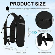 Professional Lightweight Sports Running Vest With Breathable Honeycomb Mesh Design, Multiple Large Capacity Pockets, Perfect For Outdoor Fitness And Running Activities In Europe And America - Black Upgrade - View 5