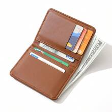 1pc Men's Short Wallet, Fashionable Slim Soft Wallet, Large Capacity Multi-Card Slots, Can Store Large Bills, Minimalist Coin Purse, Credit Card/Bank Card/ID Card/Photo Slot/Phone, Business Casual Style, Ideal Gift For Men's Birthday Or Partner, Fashionable Youth Style Suitable For Men And Women. Large Capacity Multi-Card Slots - Multicolor - View 4