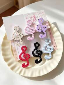6pcs/3pcs Multicolor Polka Dot Hair Clips, Bangs Clip, Side Alligator Hair Clip, Forehead Hair Clip, Suitable For Hairstyle Styling Accessories, Versatile For Daily Wear - Multicolor - View 2