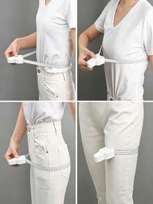 1/3pcs Automatic Retractable Body Measuring Tape, Lockable Self-Tightening Measuring Tape, High Precision Body Measuring Ruler, Portable Waist, Hip, Thigh, Abdomen Measuring Tool, Soft Flexible Body Measuring Tape With Locking Mechanism, Fitness Body Shaping Tracking Ruler, Lightweight Compact Daily Measuring Instrument, Multi-Functional Home Fitness Accessory, Suitable For Weight Management, Fitness Training, Daily Body Data Recording, Personal Health Monitoring And General Home Measurement - Promotional Item - View 3