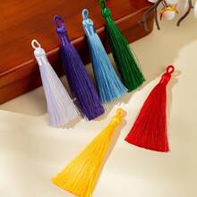 10pcs 8cm Tassel With Jump Ring - Chinese Knot Bookmark And DIY Pendant Ornament, Mini Tassel For Jewelry Making, Earrings And Handmade Decoration - 8cm Loop Tassel - View 3