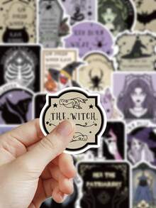 50pcs Witch Style Stickers, Suitable For Adults And Teen Sticker Enthusiasts, For Scrapbooking, Journals, Laptops, Skateboards, Water Bottles And More, Add Fun To Your Devices - Multicolor - View 5