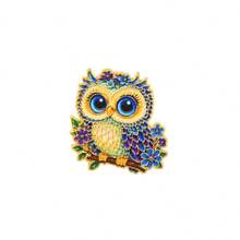 Kawaii Owl With Flowers Enamel Pins , Multicolor Cartoon Bird Brooch, Cute Lapel Pin For Backpack Jacket Hat, Lovely Animal For Man Women Friends - Multicolor - View 16