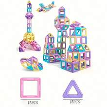 Magnetic Building Blocks Set, STEM Toys For Girls And Boys, Magnetic Tiles, Educational Magnetic Toy Blocks Gift For Kids, Halloween/Thanksgiving/Christmas Gift - Multicolor - View 16