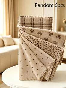 Polka Dot & Stripe Multi-Purpose Cloth - Quick Dry, Extra Thick & Extra Wide Kitchen Towel. Soft & Breathable, Suitable For Multiple Uses From Bath Towel Or Car Polishing Pad To Dish Washing Or Glass Cleaning. - Multicolor - View 10