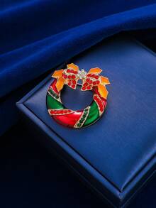 1 pieza/4 piezas Broche de Árbol de Navidad, Papá Noel y Bastón de Caramelo para Mujeres, Accesorio de Moda Versátil y Divertido - Juego de 4 piezas - Ver 3