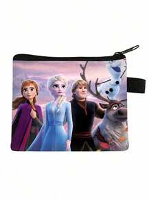 Random1/3/5PCS Frozen Lovely Cartoon Anime Image Coin Purse Party Small Gifts Storage Bank Card Package Handbag Originality Princess Mini Wallet Easy To Carry Storage Package A Birthday Christmas Halloween Present - Multicolor - View 8