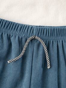 3pcs/Pack Corduroy Long Pants - Elastic Waist, Cargo Pockets - Casual Outdoor Sports - Suitable For Spring, Autumn, Winter - Multicolor - View 6