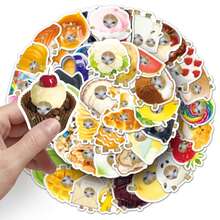 50Pcs Funny Cat Head Stickers - Stationery Graffiti Stickers, Decals For Party, Water Bottle, Scrapbook, Laptop, Skateboard, Computer, Gift Bags, Envelope Seals, Office Supplies, For Teens Fans - Funny Cat Head Stickers - View 4