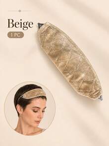 Ikat Kepala Penjepit Wig Beludru yang Dapat Diatur, Ikat Kepala Penjepit Wig Anti Selip dengan Tali Transparan, Ikat Kepala Wig Lembut untuk Wig Lace Front, Rambut Palsu, Penataan Rambut Sehari-hari, Hitam Coklat Krem - View 13