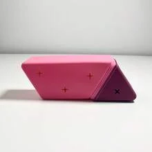 1pc 3D Triangle Pencil Case, Large Capacity Highly Attractive Pencil Case, Suitable For Stationery Storage, Pen Storage, Cosmetic Storage, Desktop Storage, School, Office, Home, Student Gift, Daily Gift - Multiple Styles - View 9