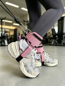 1 Pair Unisex Cable Training Ankle Straps, Adjustable Gym Cable Ankle Straps For Glute Kickbacks, Hip Training, Leg Extensions, Leg Curls, Hip Machine Training, Cable Machine Ankle Accessories - Multicolor - View 3