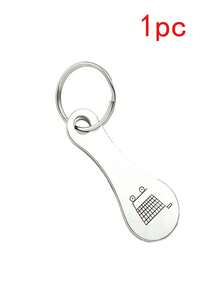 Stainless Steel Shopping Cart Keychain With Shopping Cart Icon, Classic Fashion Minimalist Style, Suitable For Men And Women Daily Wear - Upgraded Version - View 9