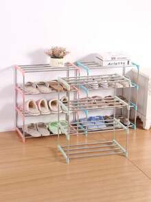 Kệ giày độc lập 3/4/5 tầng bằng thép không gỉ, kệ giày nhiều lớp có thể xếp chồng, kệ lưu trữ nhỏ điều chỉnh được, dễ lắp ráp, tủ lưu trữ đứng sàn, phù hợp cho lối vào, phòng khách, ký túc xá, đồ dùng thiết yếu cho gia đình, lưu trữ và sắp xếp giày - Nhiều màu - Xem 3