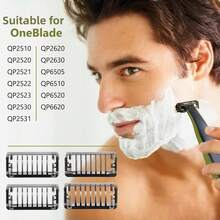 7件套導向梳梳理梳，適用於單刃 QP2520 QP2530 QP2620 QP2630 QP6510 QP6520 QP6620 面部理髮器鬍鬚修剪器 - 彩色 - 查看 7