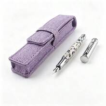 Abalone Shell Inlaid Fountain Pen Metal Silver Nib Business Signature Writing Gift Pen - 1308 - View 10