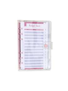 Transparent Plastic Loose-Leaf Notebook,A6 Budget Binder Book,With 8 Zipper Bags,Cash Envelopes,12 Expenditure Budget Tables&2 Bill Label Stickers.Cash/Ticket/Bill Cards Organizer,Zipper Refill Bags,Management Planner,For School Offices & Daily Use - Multicolor - View 16