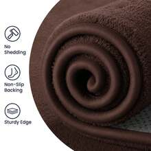 Treeboy Extra Large Rugs Short Pile Soft Fluffy Anti-Slip Mat Living Room Bedroom Carpet For Coffee Table, Carpet With Ins Style, Children's Bedroom, Bedside Carpet - Coffee Brown - View 5