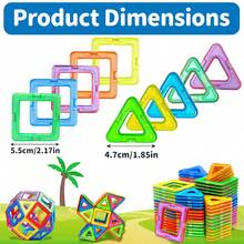 10/26/35pcs Medium 2S Transparent Magnetic Blocks, Transparent Magnetic Tiles, Suitable For DIY 3D Scene Construction, Can Be Freely Assembled And Stacked, Enhances Children's Spatial Perception, Suitable For Boys And Girls' Christmas Holiday And Birthday Gifts - Multicolor - View 7