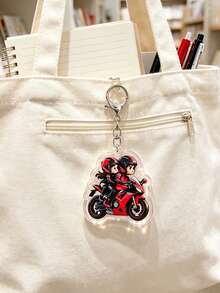 2d Flat Mini Motorcycle, Cute Couple Motorcycle Keychain, Birthday Gift, Valentine's Day, Birthday - Multicolor - View 4