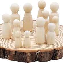 5/10 Blank Log Puppet Molds, Multi-Size DIY Hand-Painted Craft Ornaments, Adult Hand-Painted Graffiti Accessories, Festival Party Decoration Materials - A - View 4