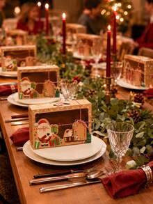 27pcs New Christmas Kraft Paper Window Gingerbread Gift Box, Creative Candy Gift Box, Santa Claus, Snowman And Gingerbread Man Pattern, Suitable For Christmas Birthday Gift Box, Christmas Party Planning, Home Baking Enthusiasts, Holiday Gifts - Multiple Styles - View 3