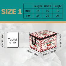 Thickened Storage Bag, Foldable Clothes & Bedding Storage Bag, Dorm Essentials, Suitable For Blankets, Bedding, Wardrobe, Underbed & Dorm Storage, Ideal For Moving, Laundry & Space-Saving Room Organization, Christmas Edition Premium Digital Print Pattern - Multi-color - View 11