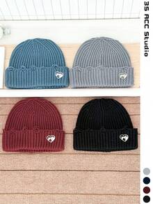 1pc Sweet & Cute Bow Knitted Beanie Hat For Women, Autumn/Winter New Style, Face-Slimming, Warm, Oversized Slouchy Furry Knit Cap - Multicolor - View 1