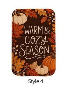 New "HELLO AUTUMN" Autumn Mini Foldable Portable Makeup Mirror, -With Stand Design, Decorated With Maple Leaf And Pumpkin Patterns; Suitable For Travel And Daily Use; Minimalist Style Rectangular Desktop Foldable Makeup Mirror, Back To School Essential, Back To School Season, Autumn Gift, Autumn Home Decor, Gift For Friends, Family And Teachers - Multicolor - View 14