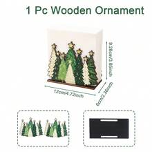Christmas Tree Napkin Holder For Tables Classical Christmas Tree Napkin Holder Wooden Xmas Cute Cocktail Tissue Dispenser Wood Farmhouse Modern Tissue Dispenser For Storage - 1PC - View 4
