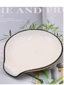 Ceramic Spoon Rest Restaurant Soup Spoon Holder Kitchen Storage Spoon Tray Creative Shaped Spoon Pad - White - View 9