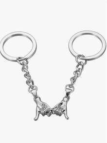 Couple Gift Valentine's Day Gift Best Friend Couple Keychain 1st Anniversary Christmas Birthday Gift With Card - Silver - View 12