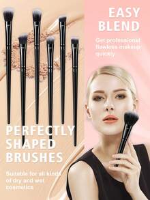 21Pcs Professional Makeup Tool Set, Includes 19Pcs Premium Synthetic Makeup Brushes For Powder,Foundation,Contour,Eyeshadow & Detail Eye Makeup, 3Pcs Soft Makeup Sponges, Multipurpose Cosmetic Applicator Kit For Liquid, Powder & Party Face Makeup - Multicolor - View 8