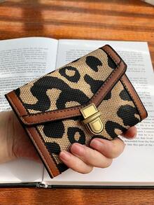 Dompet Pendek Lipat Tiga Motif Leopard untuk Wanita, Tempat Kartu, Dompet Koin, Bergaya dan Serbaguna, Portabel, Wajib Dimiliki untuk Wanita dan Pekerja Kantoran. - MultiWarna - View 5