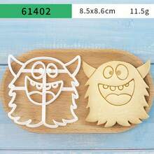 MIANXIAOXIN 1pc/4pcs Large Monster Cookie Cutter 3D Cute Cartoon Character Shaped Biscuit Mold For Birthday Party Decoration - Multicolor - View 11