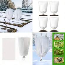 Winter Plant Cover, With Drawstring Zipper, Thickened Plant Frost Blanket, Non-Woven Polypropylene Frost Cover, Winter Windproof And Frost-Proof Shrub And Potted Plant Protection Cover, Outdoor Garden Flower Insect Cover, Windproof, Breathable And Frost-Proof, Suitable For Trees And Shrubs, Extend Frost Protection Season, UV-Resistant, Bird-Proof, Insect-Proof - Convenient Drawstring Design - Multicolor - View 11