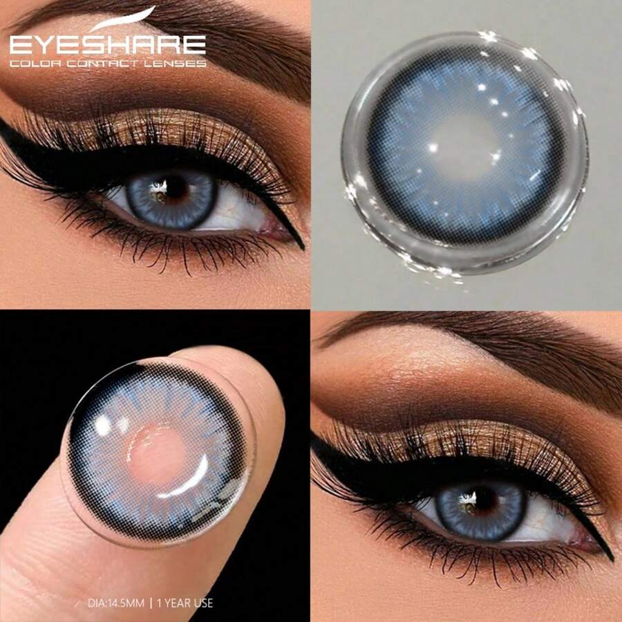 Eyeshare 1 Pair Of Blue Contact Lenses For Eyes Color Contact Lenses Diameter Of 14.5mm