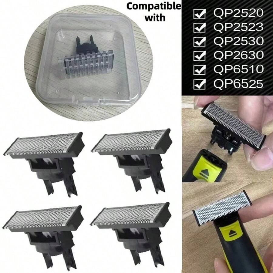 شفرة استبدال ماكينة الحلاقة & رؤوس استبدال مشذب شعر الأنف مناسبة ل- OneBlade QP2520 QP2630 QP6510 مشذب اللحية
