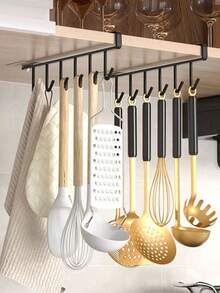 Multi‑Purpose Kitchen Storage Rack, Countertop Organizer Shelf, Space‑Saving Metal Storage Holder For Spice Jars, Dishes, Utensils, Household Cabinet Pantry Desktop Kitchen Decor Supplies - View 3