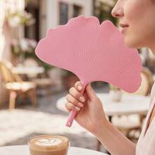1/3/5pcs Summer Hand Fan, Large Thick Ginkgo Leaf Design, Durable Anti-Drop Handheld Fan, Artistic Cooling Fan - Multicolor - View 3