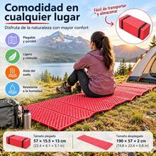 Foldable XPE Camping Mat 190x57x2cm, Egg Crate Design Sleeping Pad For Moisture Insulation And Outdoor Comfort, Lightweight And Portable - Predetermined - View 3